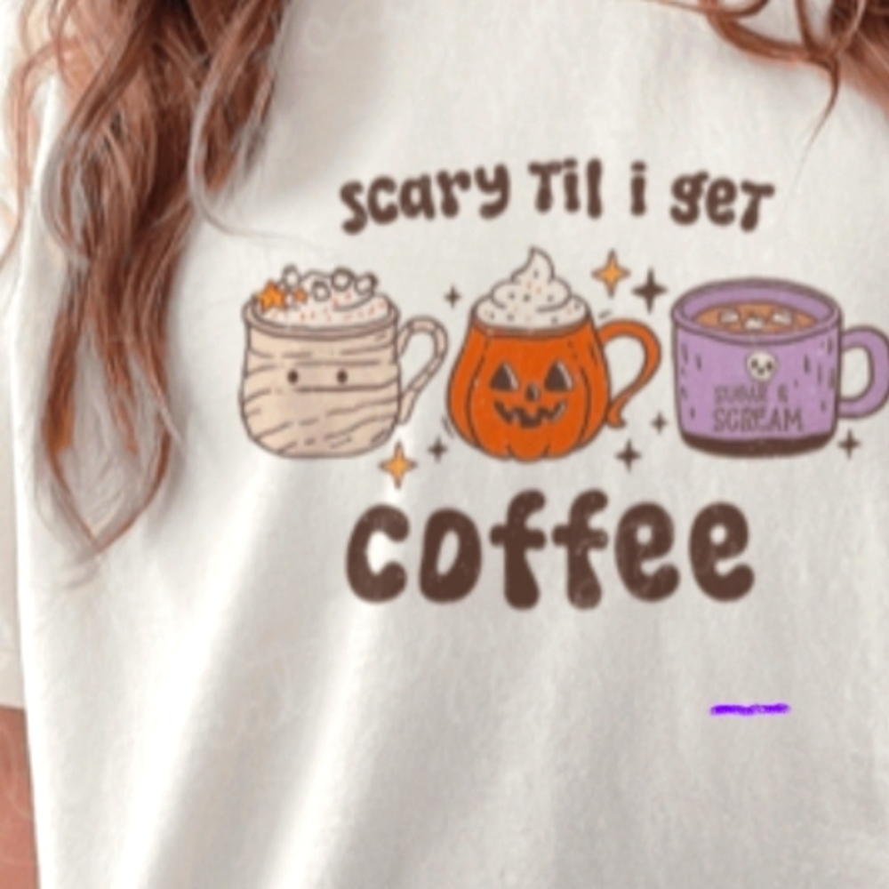Cute fall tee, sublimated. Multiple sizes